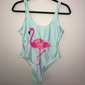 Forever 21 Flamingo bodysuit.